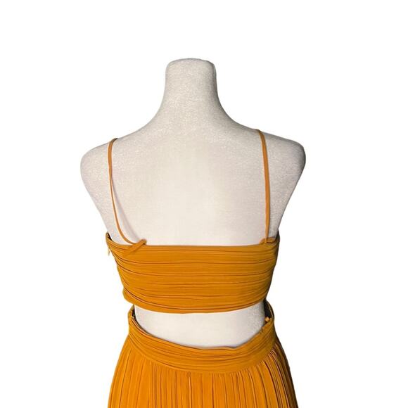 ALC Sienna V Neck Cutout Maxi Dress in Marigold sz 2 - Picture 6 of 10